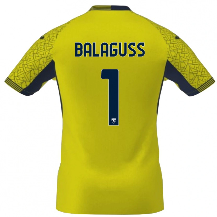 Danxen Damen Nils Balaguss #1 Trikot Gelb Schwarz Torwarttrikot 2025/26 Schweiz
