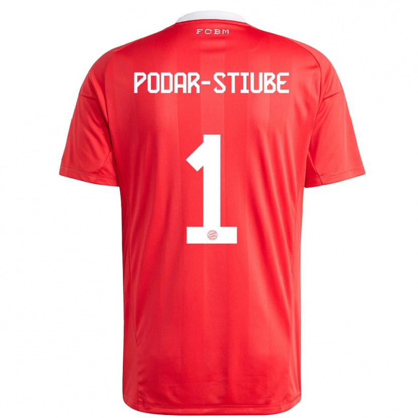Danxen Damen David Podar-Stiube #1 Trikot Rot Weiß Torwarttrikot 2025/26 Schweiz
