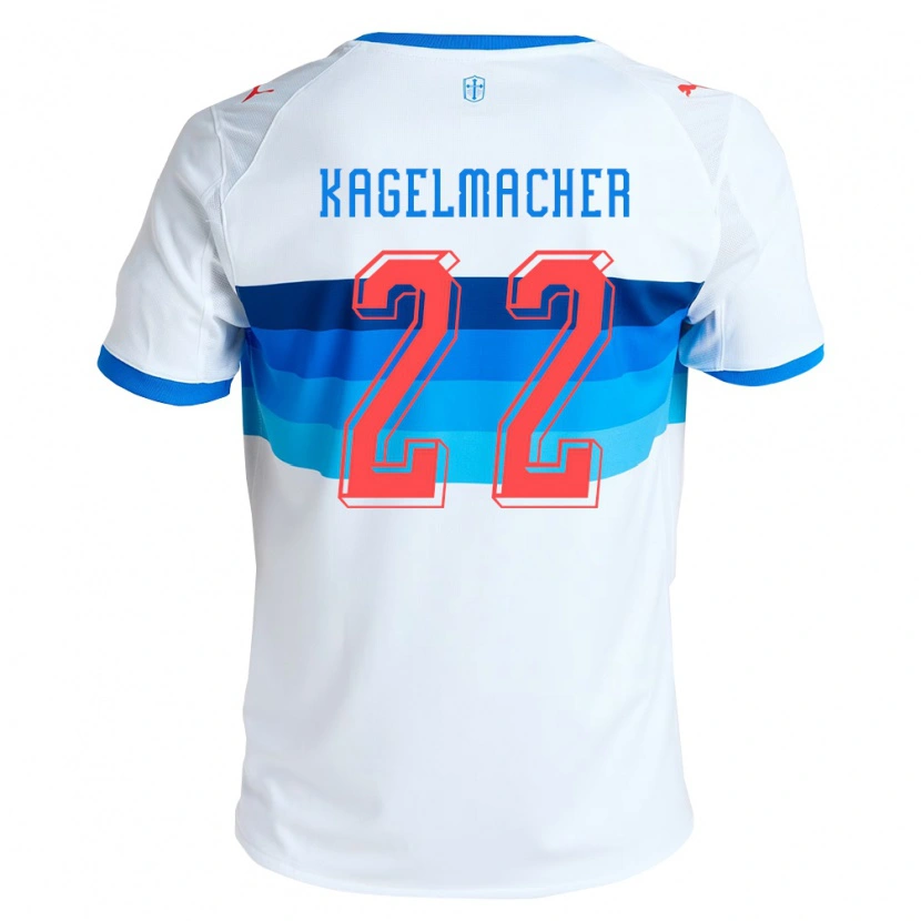 Danxen Kinder Gary Kagelmacher #22 Weiß Himmelblau Heimtrikot Trikot 2026/27 T-Shirt Schweiz