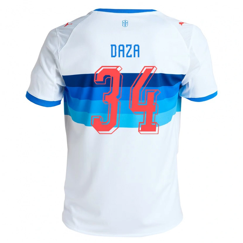 Danxen Kinder Francisco Daza #34 Weiß Himmelblau Heimtrikot Trikot 2026/27 T-Shirt Schweiz