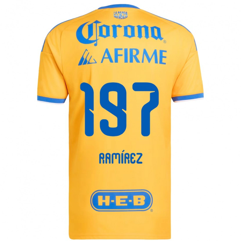 Danxen Kinder Ángel Ramírez #197 Gelb Blau Heimtrikot Trikot 2026/27 T-Shirt Schweiz