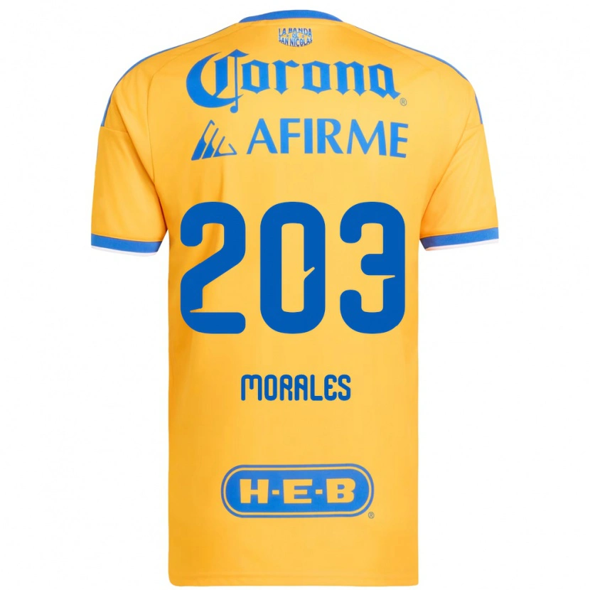 Danxen Kinder Carlos Morales #203 Gelb Blau Heimtrikot Trikot 2026/27 T-Shirt Schweiz