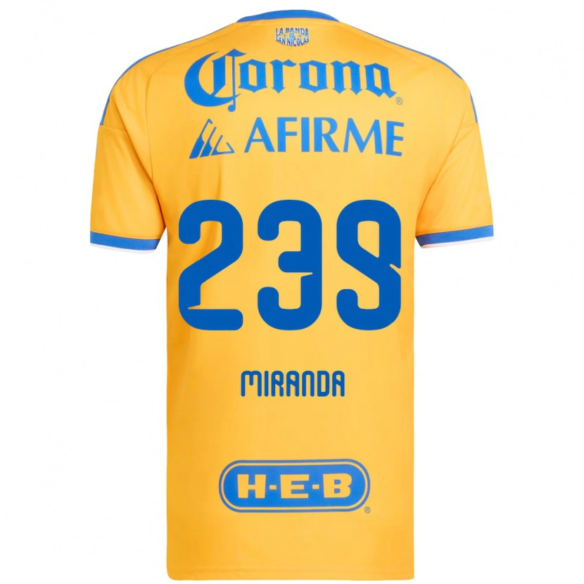 Danxen Kinder Jesús Miranda #239 Gelb Blau Heimtrikot Trikot 2026/27 T-Shirt Schweiz