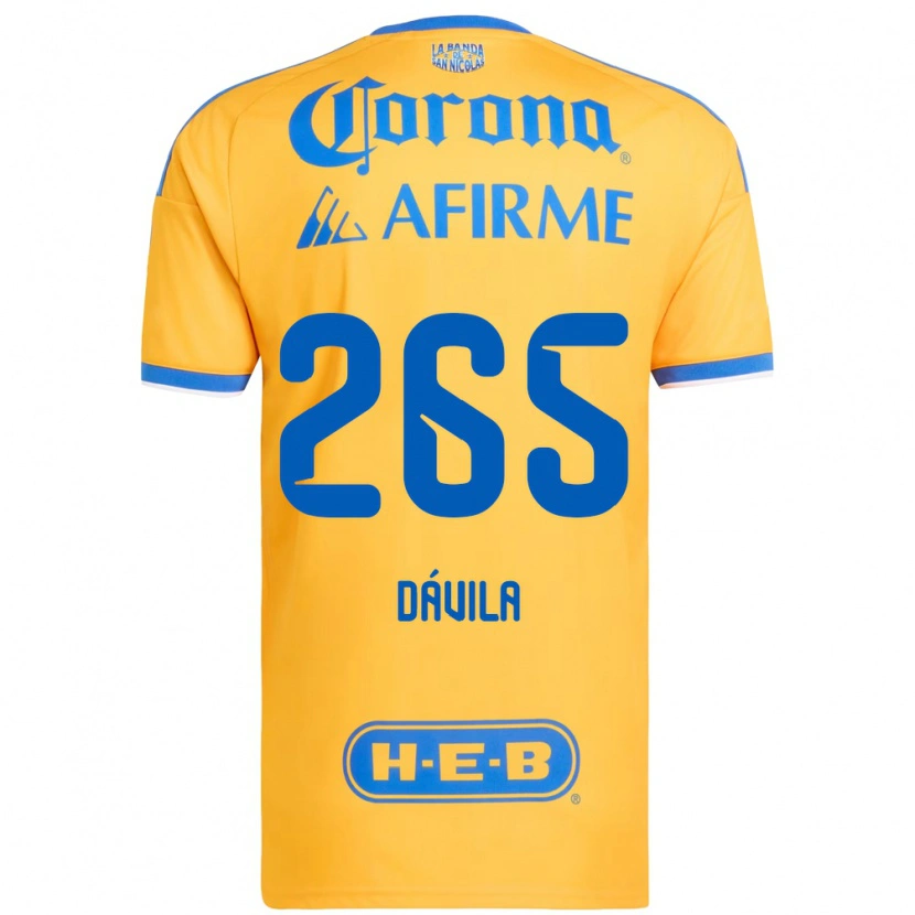 Danxen Kinder Emiliano Dávila #265 Gelb Blau Heimtrikot Trikot 2026/27 T-Shirt Schweiz