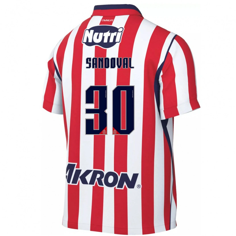 Danxen Kinder Santiago Sandoval #30 Rot Weiß Heimtrikot Trikot 2026/27 T-Shirt Schweiz
