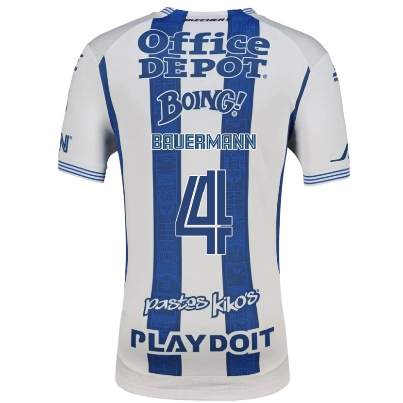 Danxen Kinder Eduardo Bauermann #4 Weiß Marineblau Heimtrikot Trikot 2026/27 T-Shirt Schweiz