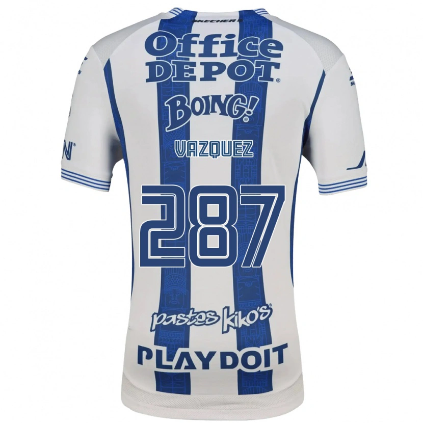 Danxen Kinder Maximo Vázquez #287 Weiß Marineblau Heimtrikot Trikot 2026/27 T-Shirt Schweiz