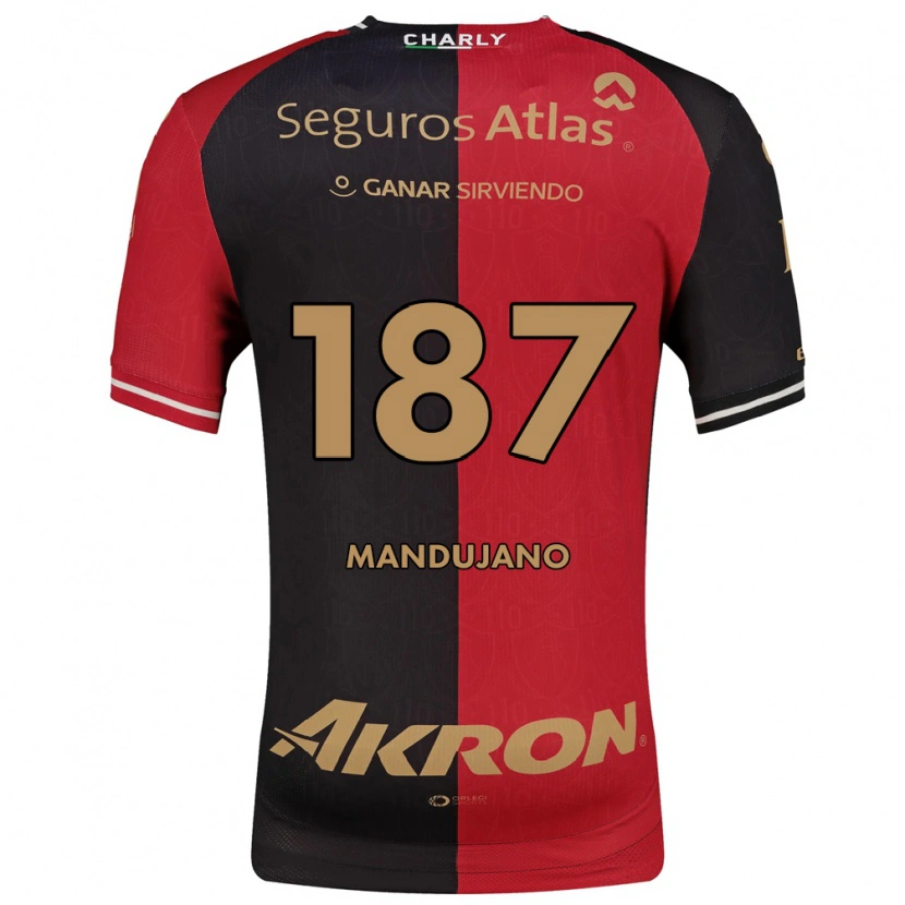 Danxen Kinder Sebastián Mandujano #187 Rot Schwarz Braun Heimtrikot Trikot 2026/27 T-Shirt Schweiz