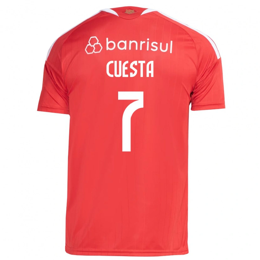 Danxen Kinder Juan Manuel Cuesta #7 Rot Weiß Heimtrikot Trikot 2026/27 T-Shirt Schweiz