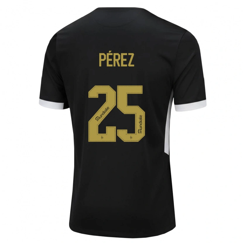 Danxen Kinder Tomás Pérez #25 Schwarz Weiß Gelb Heimtrikot Trikot 2026/27 T-Shirt Schweiz
