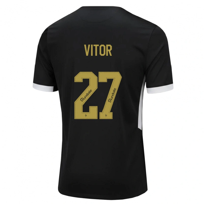 Danxen Kinder Paulo Vitor #27 Schwarz Weiß Gelb Heimtrikot Trikot 2026/27 T-Shirt Schweiz