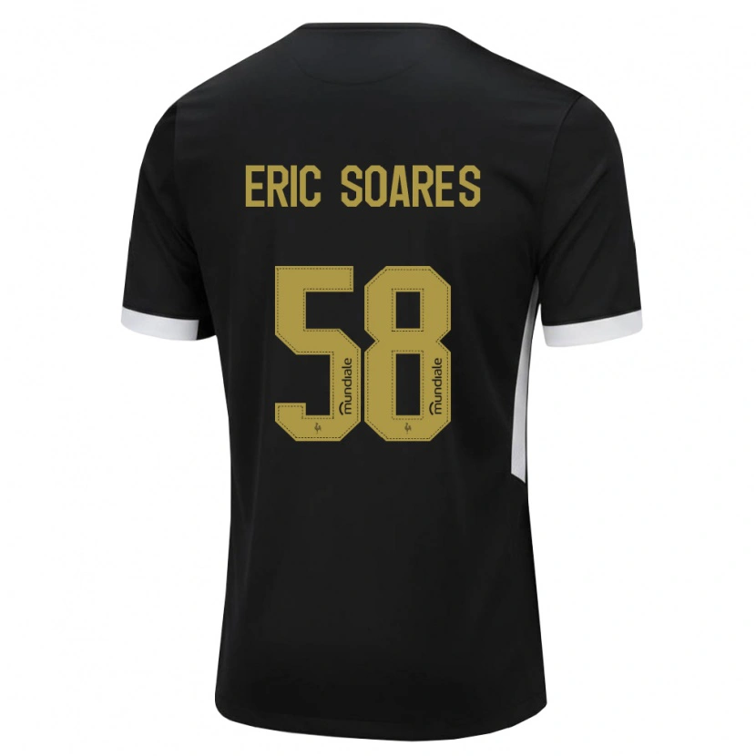 Danxen Kinder Eric Soares #58 Schwarz Weiß Gelb Heimtrikot Trikot 2026/27 T-Shirt Schweiz