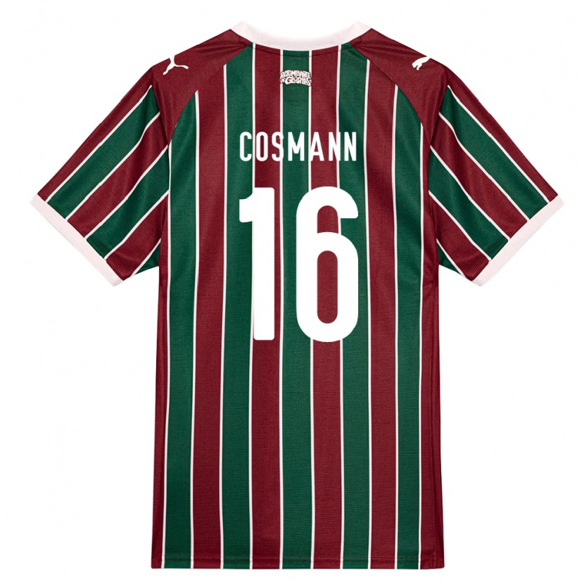 Danxen Kinder Yasmin Cosmann #16 Grün Burgund Weiß Heimtrikot Trikot 2026/27 T-Shirt Schweiz