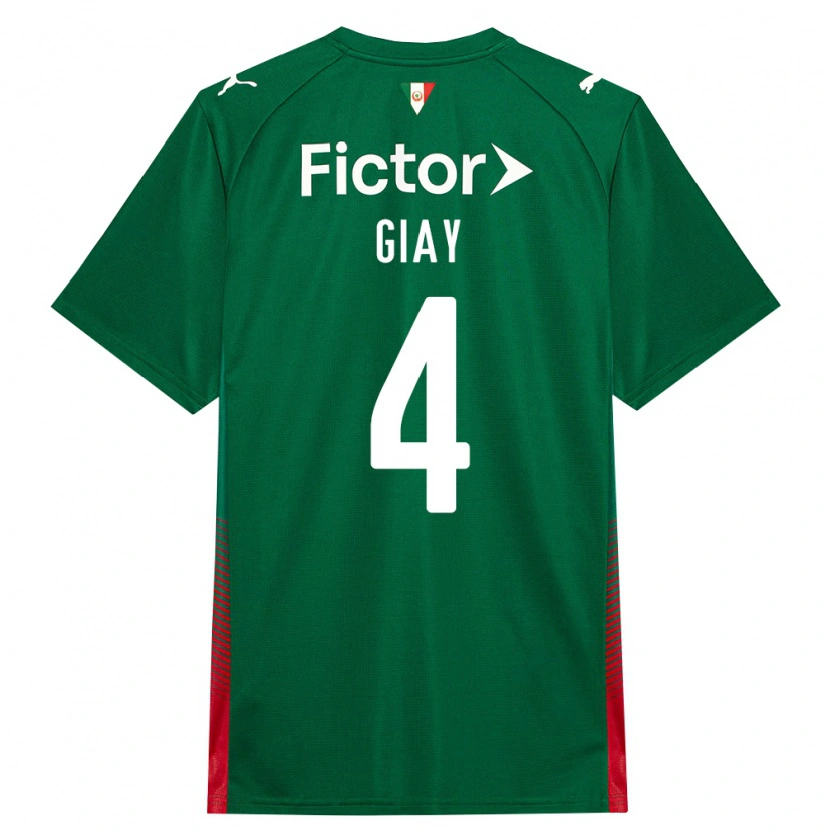 Danxen Kinder Agustín Giay #4 Grün Rot Weiß Heimtrikot Trikot 2026/27 T-Shirt Schweiz
