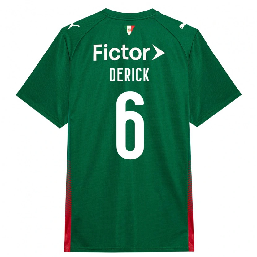 Danxen Kinder Derick Araújo Campos #6 Grün Rot Weiß Heimtrikot Trikot 2026/27 T-Shirt Schweiz