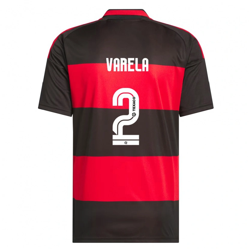Danxen Kinder Guillermo Varela #2 Rot Schwarz Weiß Heimtrikot Trikot 2026/27 T-Shirt Schweiz