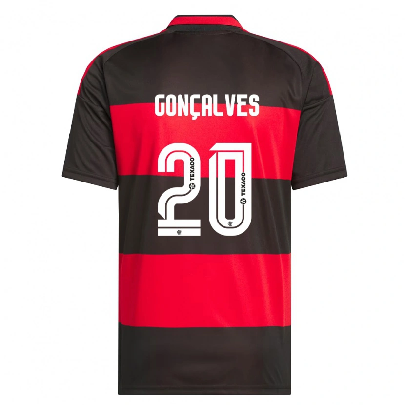 Danxen Kinder Matheus Gonçalves #20 Rot Schwarz Weiß Heimtrikot Trikot 2026/27 T-Shirt Schweiz