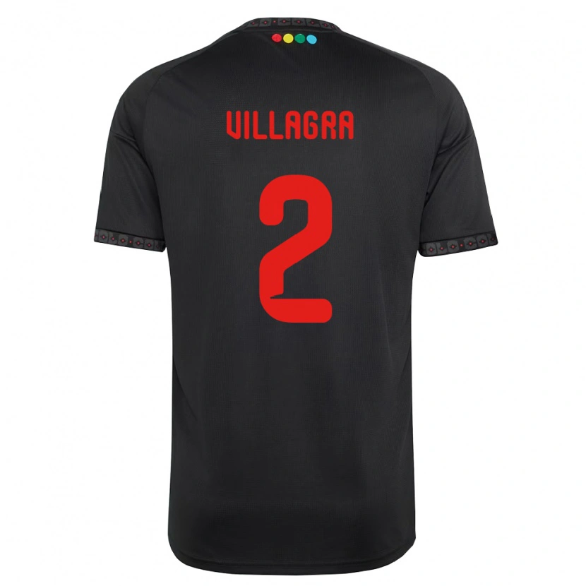 Danxen Kinder Jonathan Villagra #2 Schwarz Rot Auswärtstrikot Trikot 2026/27 T-Shirt Schweiz