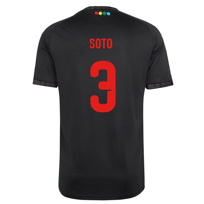 Danxen Kinder Rocío Soto #3 Schwarz Rot Auswärtstrikot Trikot 2026/27 T-Shirt Schweiz