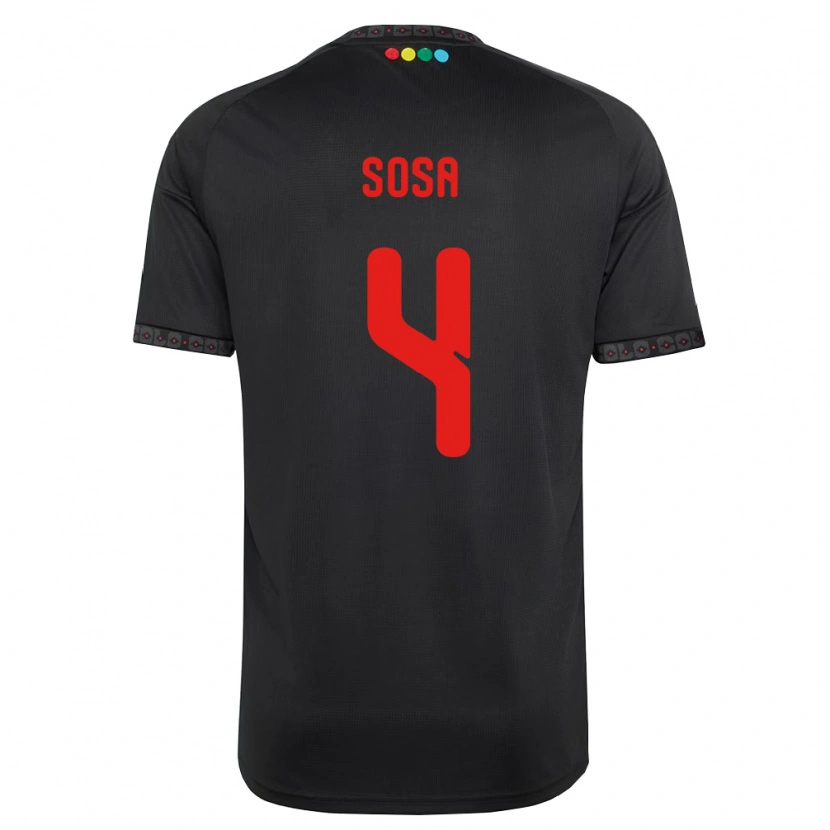 Danxen Kinder Joaquín Sosa #4 Schwarz Rot Auswärtstrikot Trikot 2026/27 T-Shirt Schweiz
