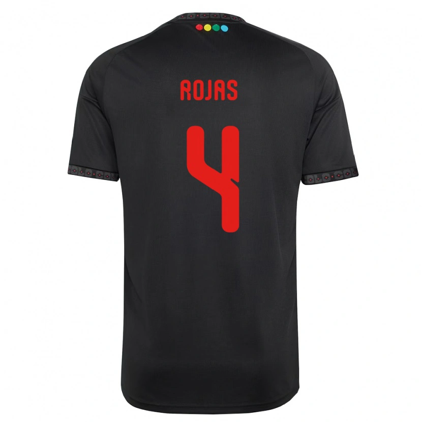 Danxen Kinder Javier Rojas #4 Schwarz Rot Auswärtstrikot Trikot 2026/27 T-Shirt Schweiz