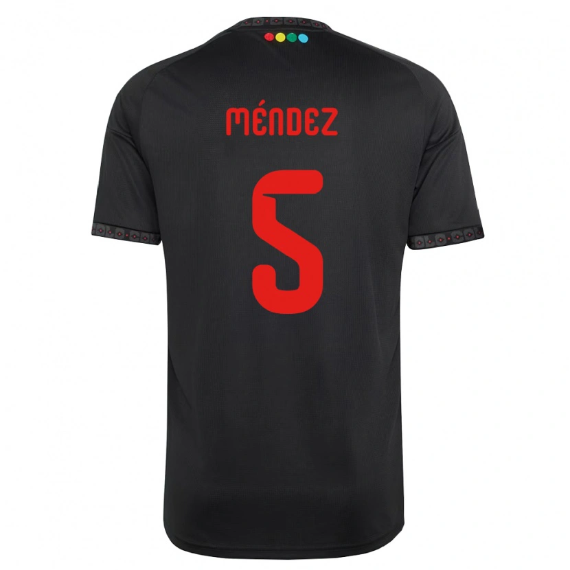 Danxen Kinder Víctor Méndez #5 Schwarz Rot Auswärtstrikot Trikot 2026/27 T-Shirt Schweiz