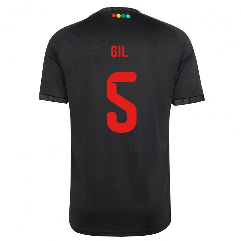 Danxen Kinder Leonardo Gil #5 Schwarz Rot Auswärtstrikot Trikot 2026/27 T-Shirt Schweiz