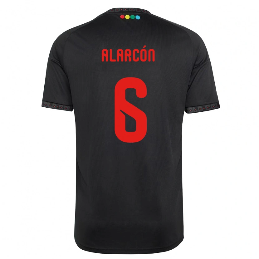 Danxen Kinder Tomás Alarcón #6 Schwarz Rot Auswärtstrikot Trikot 2026/27 T-Shirt Schweiz