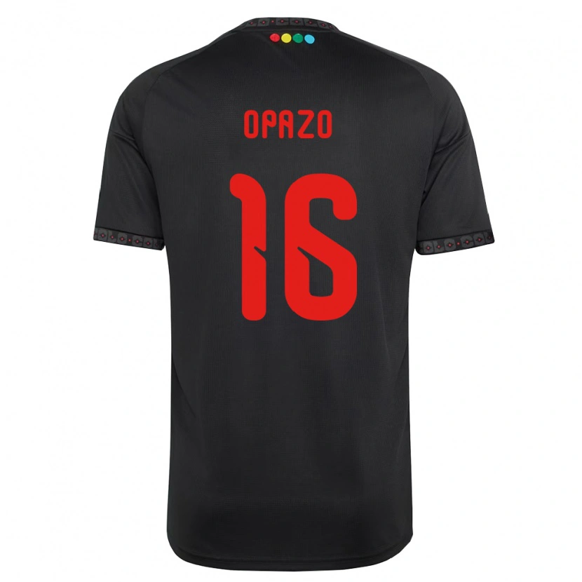 Danxen Kinder Óscar Opazo #16 Schwarz Rot Auswärtstrikot Trikot 2026/27 T-Shirt Schweiz