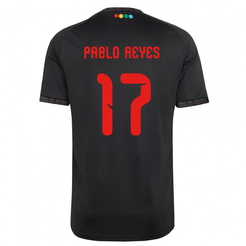 Danxen Kinder Juan Pablo Reyes #17 Schwarz Rot Auswärtstrikot Trikot 2026/27 T-Shirt Schweiz