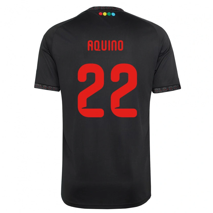 Danxen Kinder Claudio Aquino #22 Schwarz Rot Auswärtstrikot Trikot 2026/27 T-Shirt Schweiz