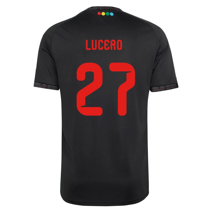 Danxen Kinder Valentina Lucero #27 Schwarz Rot Auswärtstrikot Trikot 2026/27 T-Shirt Schweiz