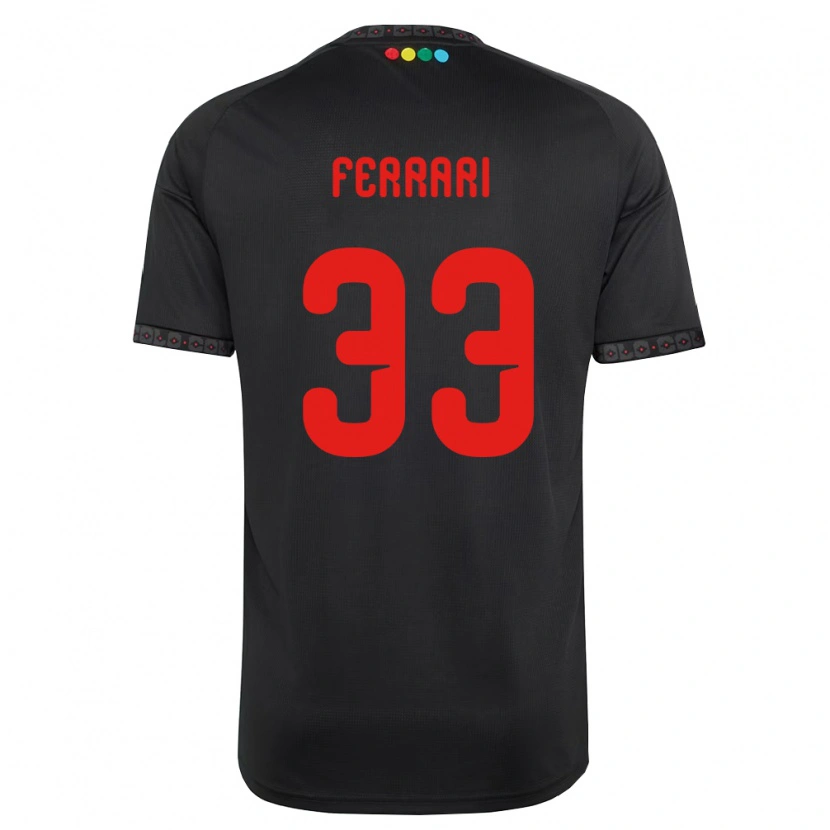Danxen Kinder Matías Ferrari #33 Schwarz Rot Auswärtstrikot Trikot 2026/27 T-Shirt Schweiz