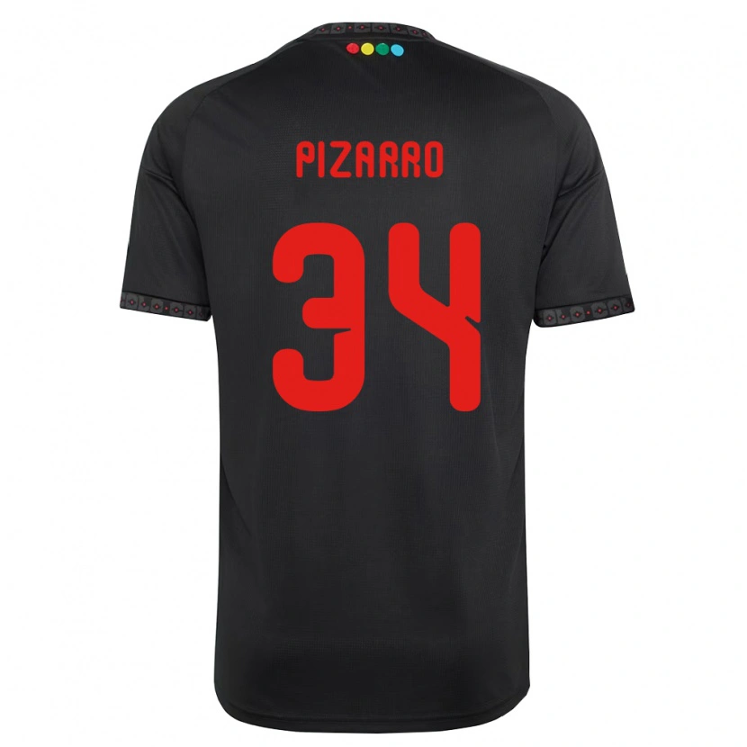 Danxen Kinder Vicente Pizarro #34 Schwarz Rot Auswärtstrikot Trikot 2026/27 T-Shirt Schweiz
