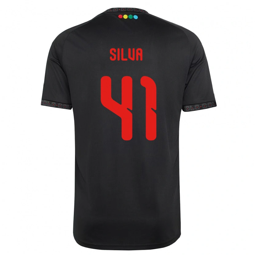 Danxen Kinder Bastián Silva #41 Schwarz Rot Auswärtstrikot Trikot 2026/27 T-Shirt Schweiz