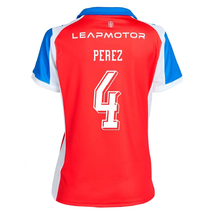Danxen Kinder Ignacio Pérez #4 Rot Blau Auswärtstrikot Trikot 2026/27 T-Shirt Schweiz