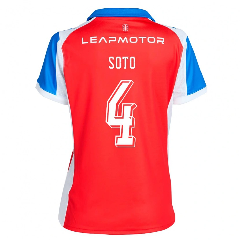 Danxen Kinder Guillermo Soto #4 Rot Blau Auswärtstrikot Trikot 2026/27 T-Shirt Schweiz