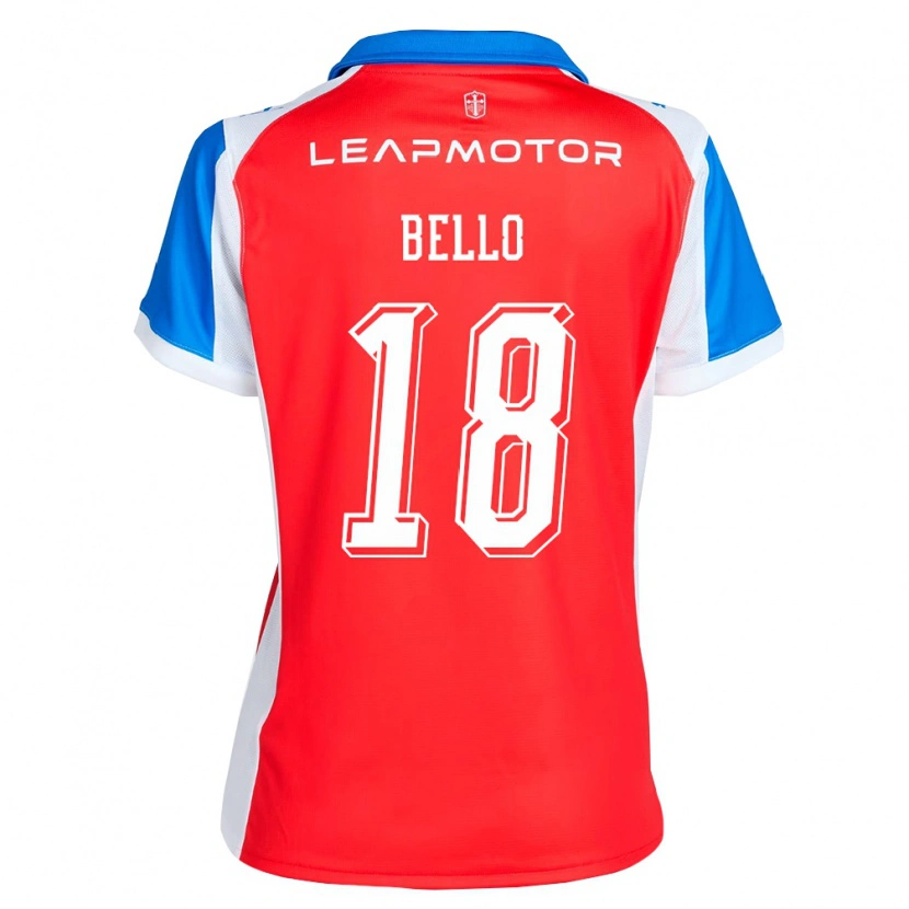 Danxen Kinder Eduard Bello #18 Rot Blau Auswärtstrikot Trikot 2026/27 T-Shirt Schweiz