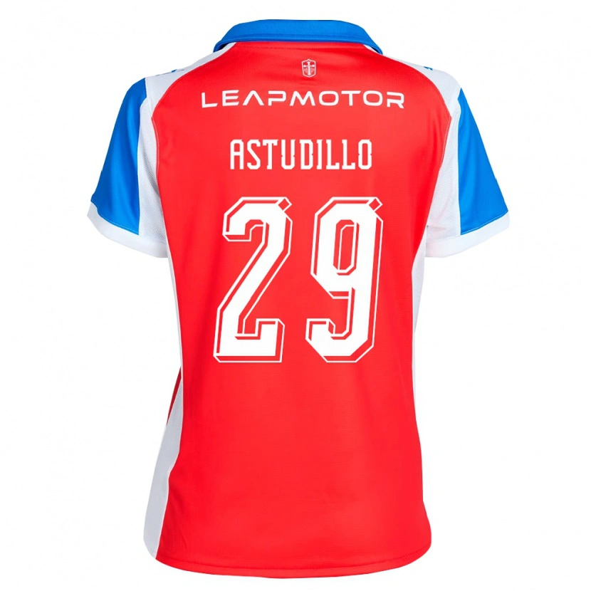 Danxen Kinder Aaron Astudillo #29 Rot Blau Auswärtstrikot Trikot 2026/27 T-Shirt Schweiz