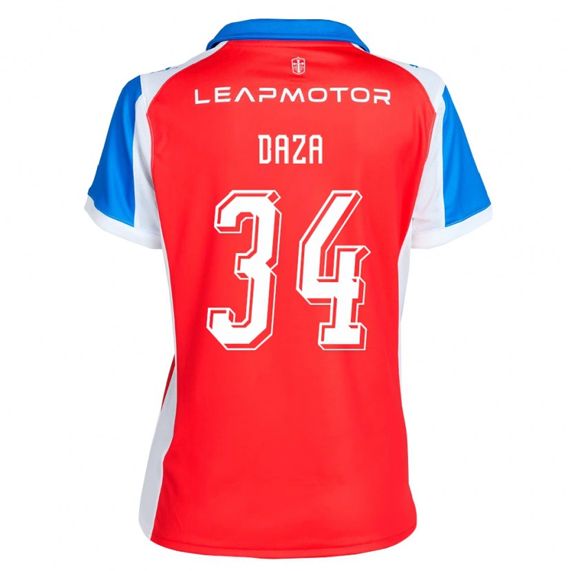 Danxen Kinder Francisco Daza #34 Rot Blau Auswärtstrikot Trikot 2026/27 T-Shirt Schweiz