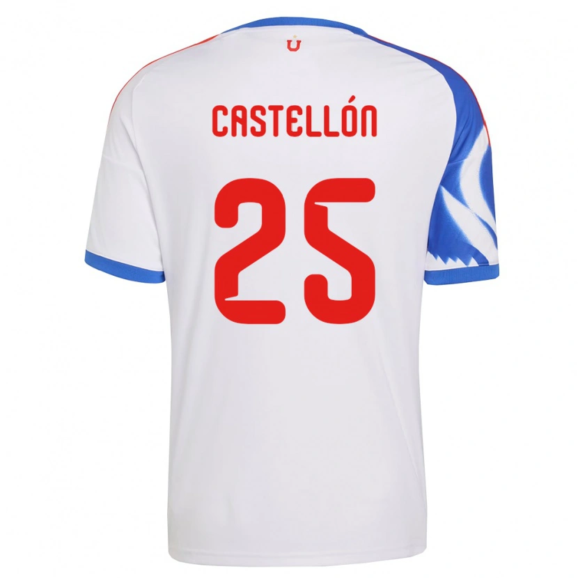 Danxen Kinder Gabriel Castellón #25 Weiß Marineblau Auswärtstrikot Trikot 2026/27 T-Shirt Schweiz