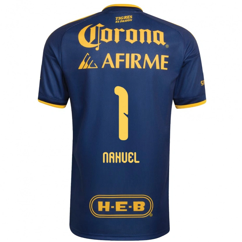 Danxen Kinder Nahuel Guzmán #1 Königsblau Gelb Auswärtstrikot Trikot 2026/27 T-Shirt Schweiz
