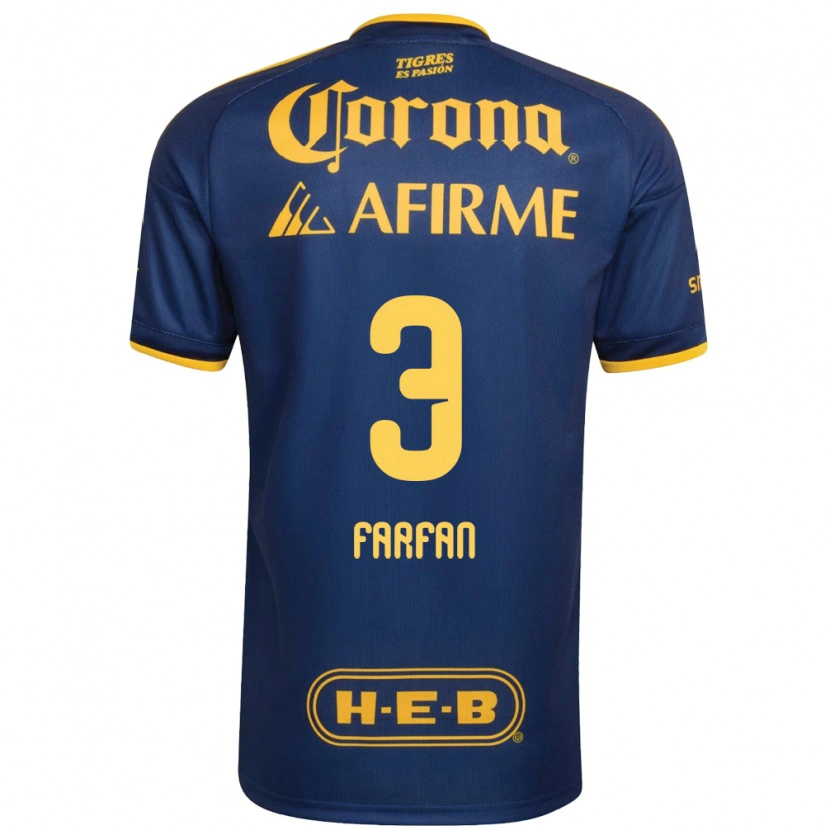 Danxen Kinder Marco Farfán #3 Königsblau Gelb Auswärtstrikot Trikot 2026/27 T-Shirt Schweiz