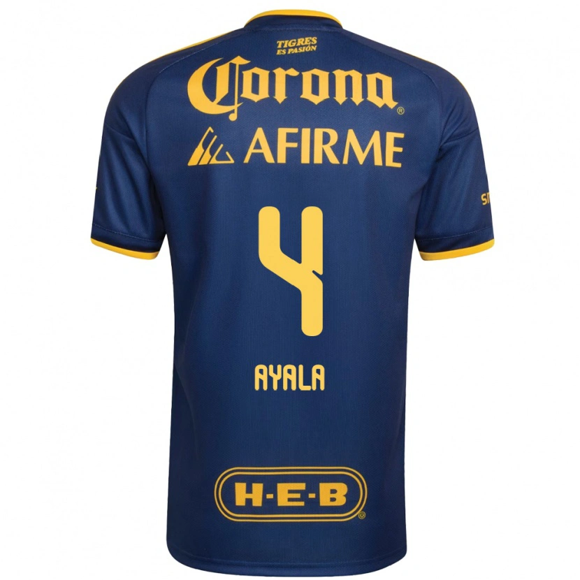 Danxen Kinder Hugo Ayala #4 Königsblau Gelb Auswärtstrikot Trikot 2026/27 T-Shirt Schweiz