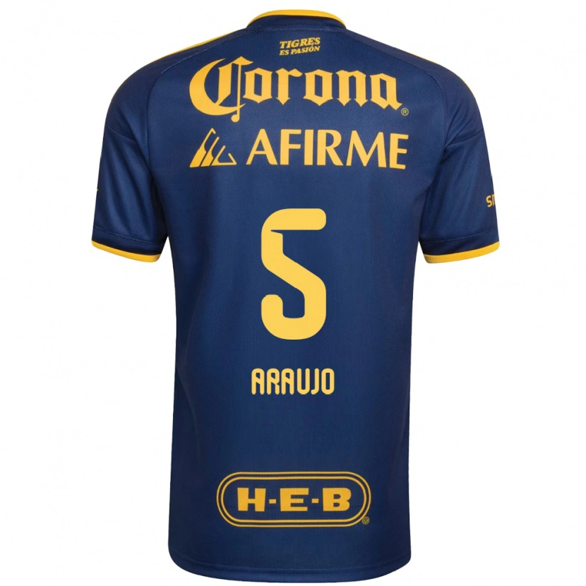 Danxen Kinder César Araújo #5 Königsblau Gelb Auswärtstrikot Trikot 2026/27 T-Shirt Schweiz