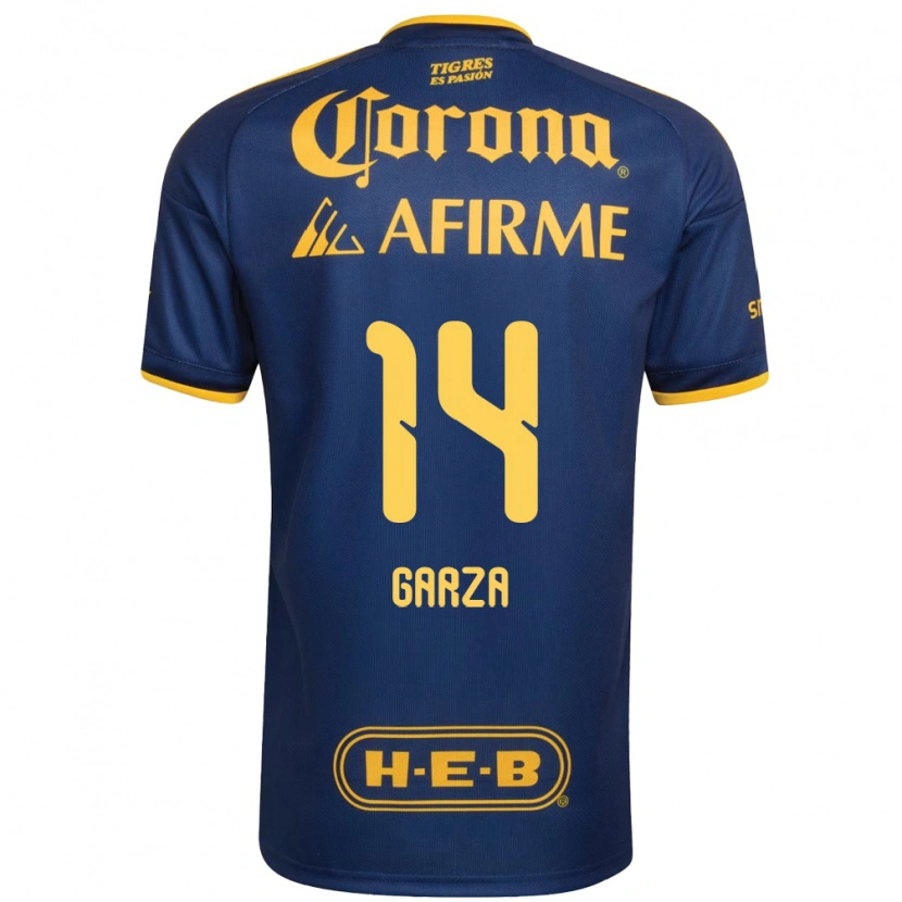 Danxen Kinder Jesús Garza #14 Königsblau Gelb Auswärtstrikot Trikot 2026/27 T-Shirt Schweiz
