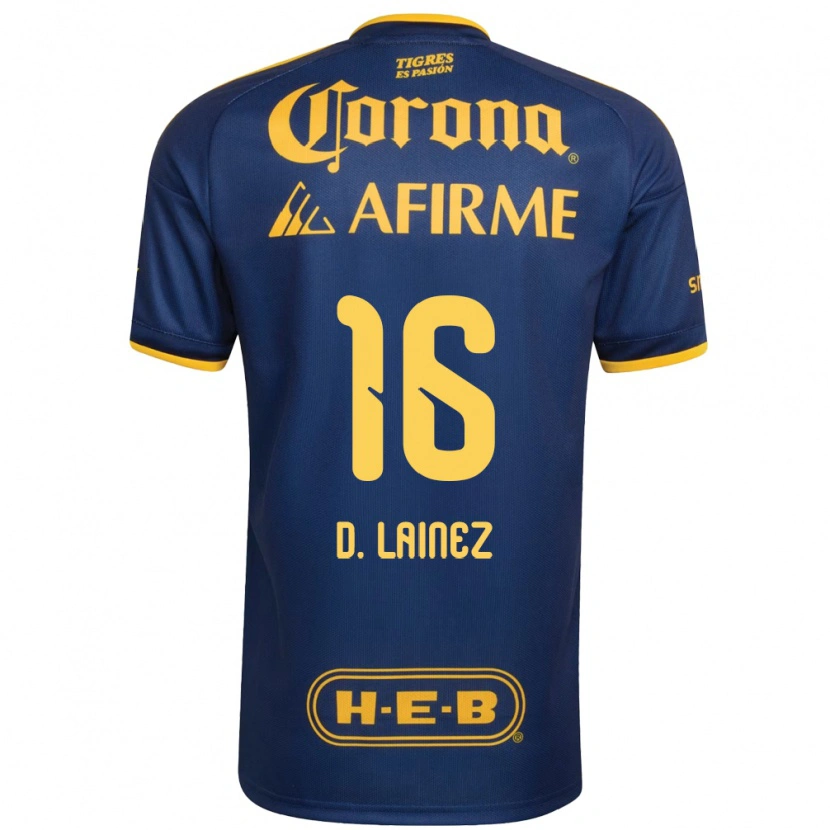 Danxen Kinder Diego Lainez #16 Königsblau Gelb Auswärtstrikot Trikot 2026/27 T-Shirt Schweiz
