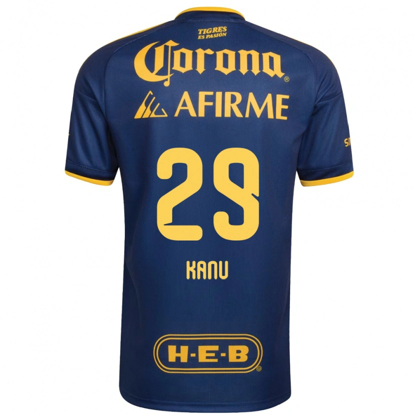 Danxen Kinder Uchenna Kanu #29 Königsblau Gelb Auswärtstrikot Trikot 2026/27 T-Shirt Schweiz