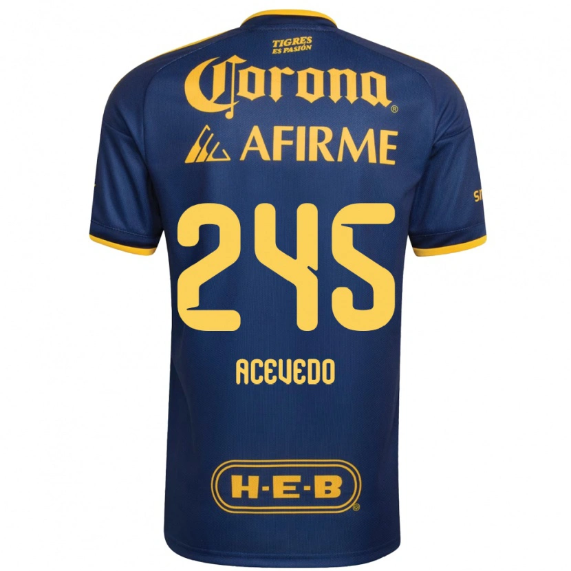 Danxen Kinder Kevin Acevedo #245 Königsblau Gelb Auswärtstrikot Trikot 2026/27 T-Shirt Schweiz