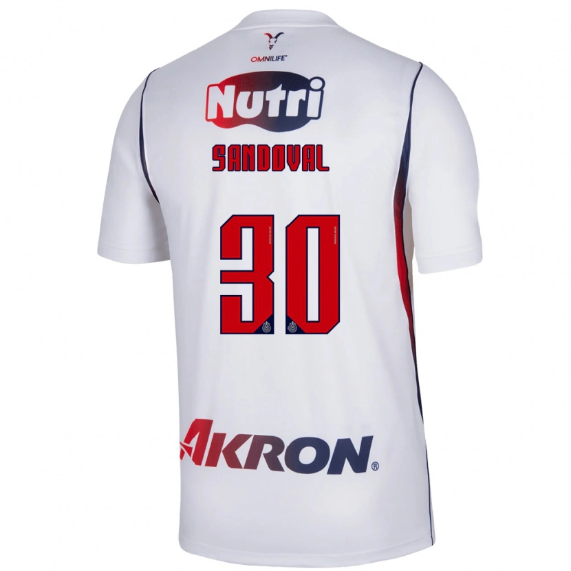 Danxen Kinder Santiago Sandoval #30 Rot Weiß Marineblau Auswärtstrikot Trikot 2026/27 T-Shirt Schweiz